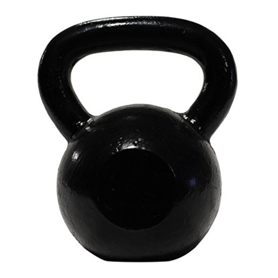 Crossfit Training - ファンクショナルトレーニングとクロスフィットの動きに最適な、コーティングされていない鋳鉄製ケトルベル（50～100ポンド）、黒色、耐久性のある頑丈な構造