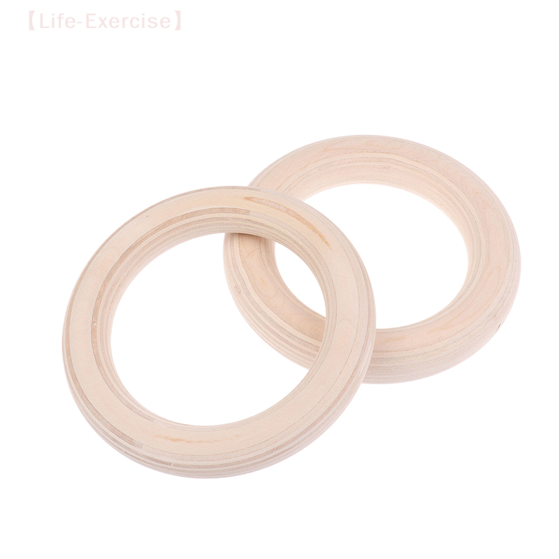 2 ピース/ペア木製リングポータブルクロスフィット体操リング - Gymnastic Ring Wood のレビューと価格
