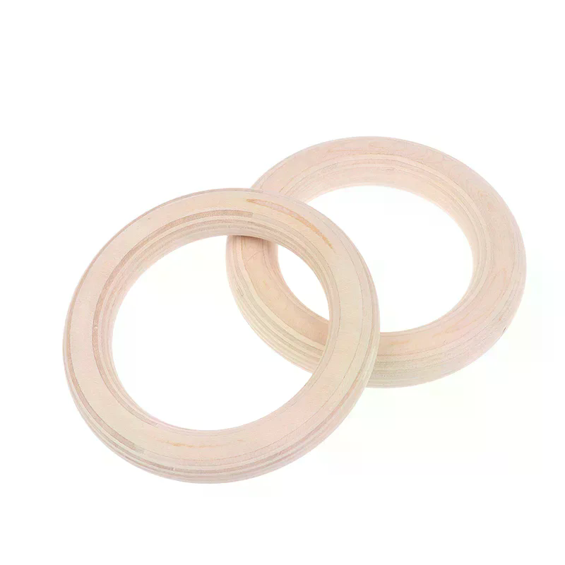 2 個木製リングポータブルクロスフィット体操リングジム肩の強 - Gymnastic Ring Wood のレビューと価格